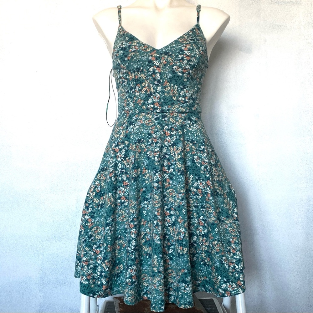 Floral Green Dress